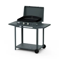 Plancha Gaz Adela Edition 260 Gris Ardoise Couvercle + Chariot - Le Marquier