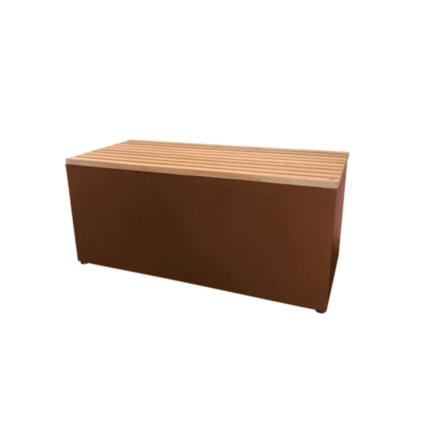 Banc Acier Corten Et Bois De Teck - Ofyr 2 Banc Acier Corten Et Bois De Teck - Ofyr – Image 2
