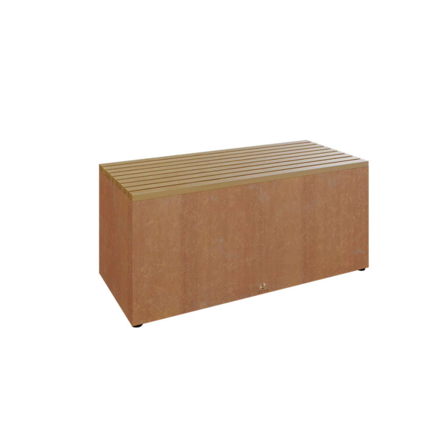 Banc Acier Corten Et Bois De Teck - Ofyr 1 Banc Acier Corten Et Bois De Teck - Ofyr