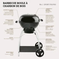 Barbecue Charbon Sport F50 - Rosle* -Weber King Boutique barbecue charbon rosle sport f50 4004293250025 5
