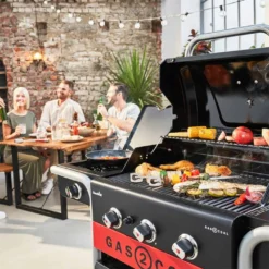 Barbecue Hybride Gaz Et Charbon De Bois Gas2Coal 2.0 330 - Char-Broil -Weber King Boutique barbecue gas2coal 330 hybride charbon gaz charbroil 4260547594431 5