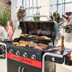 Barbecue Hybride Gaz Et Charbon Gas2Coal 440 - Char-Broil -Weber King Boutique barbecue gas2coal 440 hybride gaz et charbon charbroil 4260547594448 4