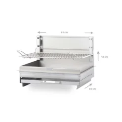Barbecue Charbon Encastrable Montory Inox Marin - Le Marquier -Weber King Boutique barbecue vintage montory 61 x 40 inox le marquier 3339380062702 2