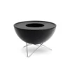 Brasero Rond Acier émaillé Noir Bowl + Pied Bas + Plancha - Höfats
