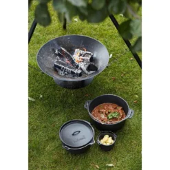 Brasero Junko ø60 Cm Fonte + Trépied + Grille Acier Chromé + Housse - Barbecook -Weber King Boutique brasero junko trepied grille housse barbecook 5400269202156 4