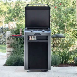 Combo Plancha Gaz Fusion 60 Gris Cargo 2 Brûleurs Avec Chariot - ENO -Weber King Boutique combo fusion 60 gris cargo eno 2020000038115 2