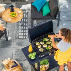 Combo Plancha Gaz Adela Bleu 260 Chariot + Capot - Le Marquier 6 Combo Plancha Gaz Adela Bleu 260 Chariot + Capot - Le Marquier -Weber King Boutique combo plancha gaz adela bleu celeste 260 capot protection 3339380157637 2