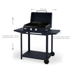 Combo Plancha Gaz Adela Bleu 260 Chariot + Capot - Le Marquier 7 Combo Plancha Gaz Adela Bleu 260 Chariot + Capot - Le Marquier -Weber King Boutique combo plancha gaz adela bleu celeste 260 capot protection 3339380157637 3