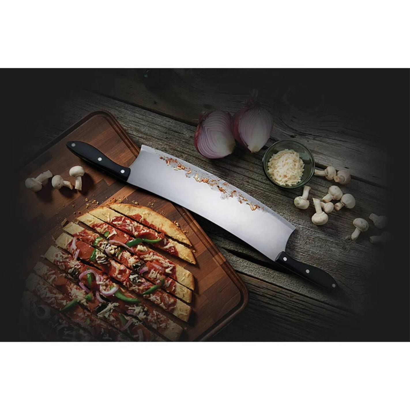 Coupe Pizza Et Hachoir à Bascule Inox - Napoleon 2 Coupe Pizza Et Hachoir à Bascule Inox - Napoleon – Image 2