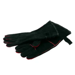 Paire Gants Barbecue Cuir Noir - Nordic Flame -Weber King Boutique gants barbecue cuir nordic flame 0085382675602 2
