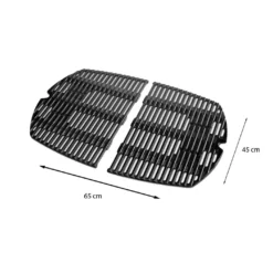 Grille De Cuisson Fonte émaillée Q300/Q3000 - Weber -Weber King Boutique grille de cuisson pour q300 barbecue a gaz weber 0077924038853 2