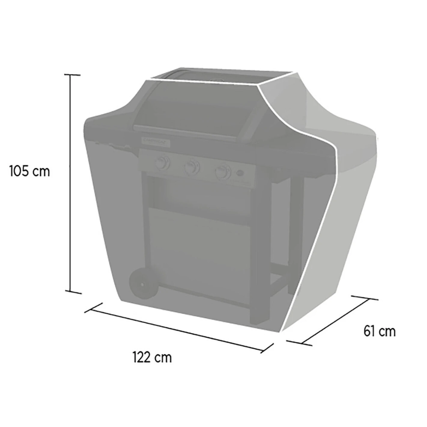 Housse Barbecue S 2 Series, Compact 3 / Plancha + Chariot Deluxe - Campingaz 3 Housse Barbecue S 2 Series, Compact 3 / Plancha + Chariot Deluxe - Campingaz – Image 3