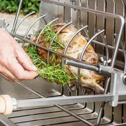 Barbecue Charbon Mendy Inox Marin + Chariot Inox + Tournebroche - Le Marquier -Weber King Boutique mendy inox sur chariot le marquier 3339380167155 3