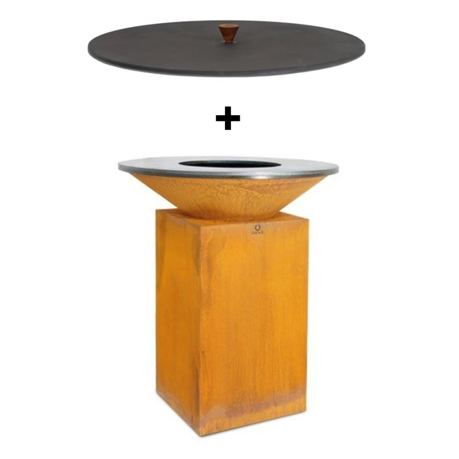 Pack Brasero Classic 85 Corten + Couvercle - OFYR 1 Pack Brasero Classic 85 Corten + Couvercle - OFYR