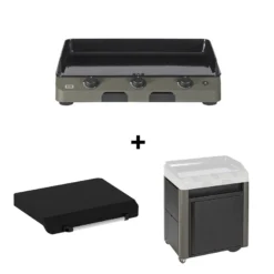 Pack Plancha Gaz Fusion 75 Acier + Chariot + Capot - ENO
