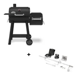 Pack Barbecue Smoke Offset 400 + Rôtissoire - Broil King