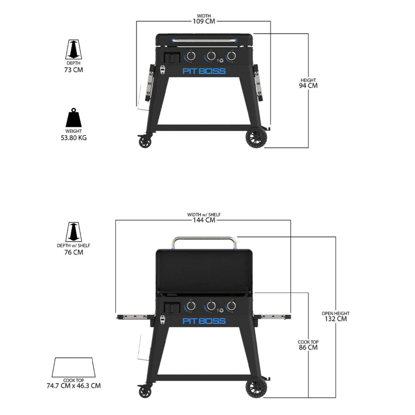 Plancha Gaz Ultimate 3 Brûleurs + Chariot - Pit Boss* 7 Plancha Gaz Ultimate 3 Brûleurs + Chariot - Pit Boss* – Image 7