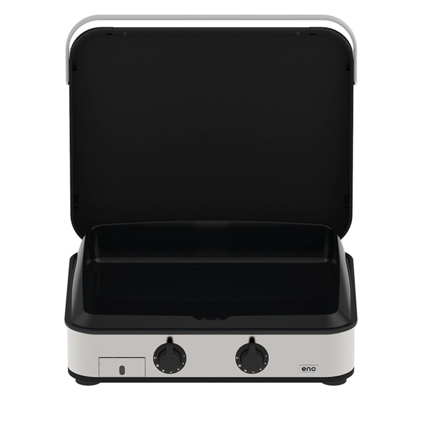 Plancha Enosign 65 Inox Et Noir Avec Capot - ENO* 1 Plancha Enosign 65 Inox Et Noir Avec Capot - ENO*
