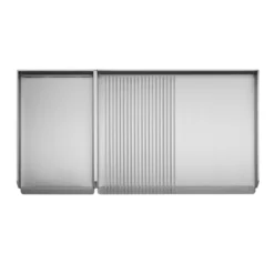 Plancha Gaz Encastrable Oasi 80 Mix Lisse Rainurée - Planet -Weber King Boutique plancha inox gaz oasi 80 mix rainuree lisse planet 8033945789084 2