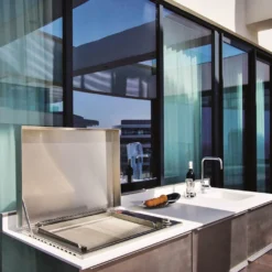 Plancha Gaz Encastrable Oasi 55 Lisse Rainurée - Planet -Weber King Boutique plancha planet inox gaz oasi 55 lisse rainuree 8033945789046 3