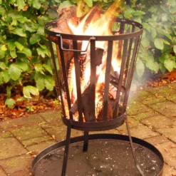 Plateau à Cendres Rond Braséro - Esschert Design -Weber King Boutique plateau a cendres rond pour brasero 8714982044595 2