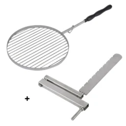 Grille Brasero En Inox ø38cm + Support - Feu Du Jardin