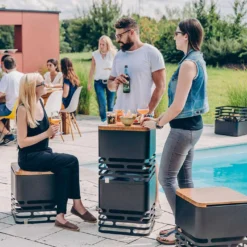 Tablette Pour Brasero Cube En Bambou - Höfats 15 Tablette Pour Brasero Cube En Bambou - Höfats -Weber King Boutique tablette bambou cube hofats 4260447330146 7